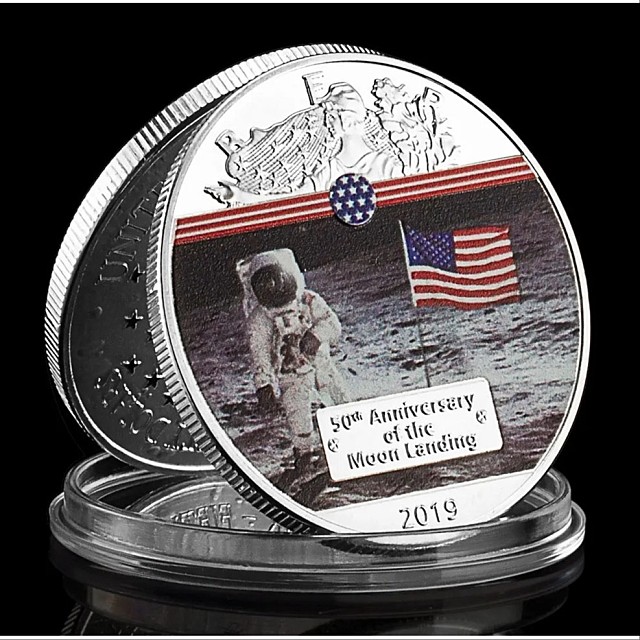 달 착륙 2019 기념주화 50주년 도금 아폴로