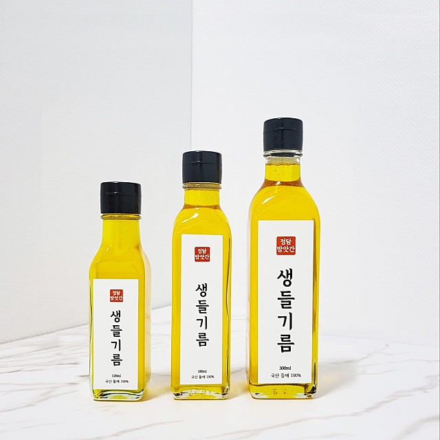 국산 저온압착 생들기름 300ml